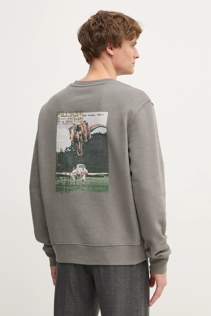 Mikina ZADIG&VOLTAIRE bez kapuce šedá JMSS00251.24W.024