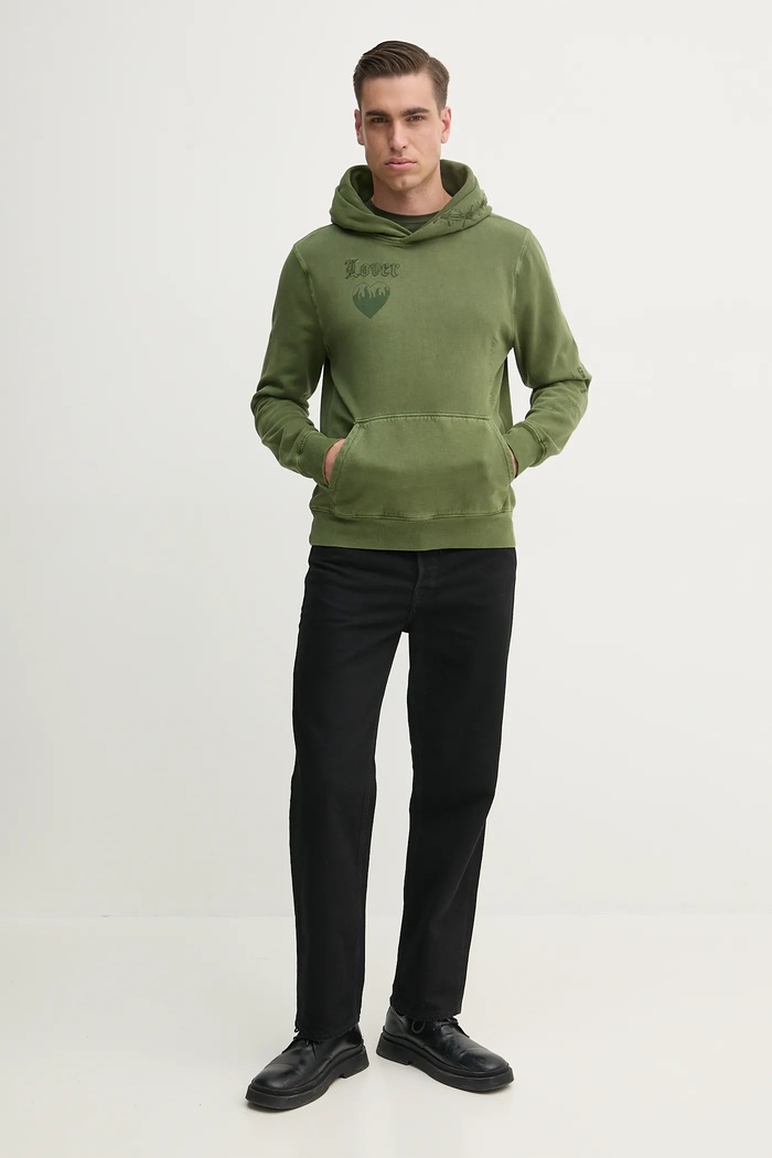 ZADIG&VOLTAIRE bluza bawełniana zielony JMSS01253.300