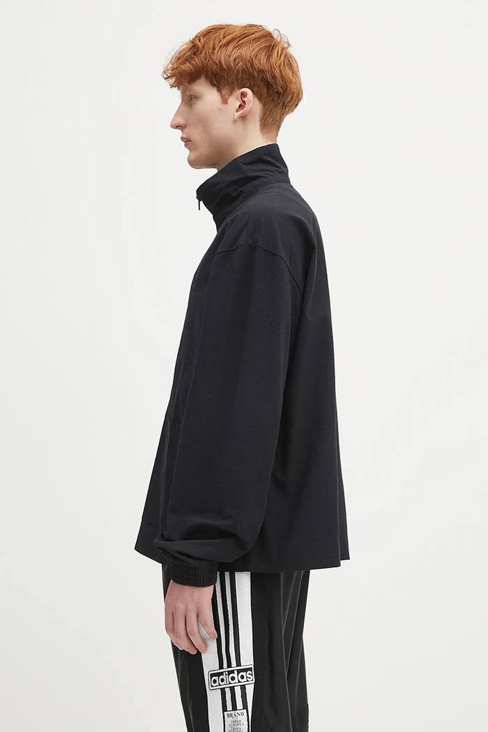 adidas Originals bluza bawełniana Essentials Seersucker Track Top JD2458 czarny SS25