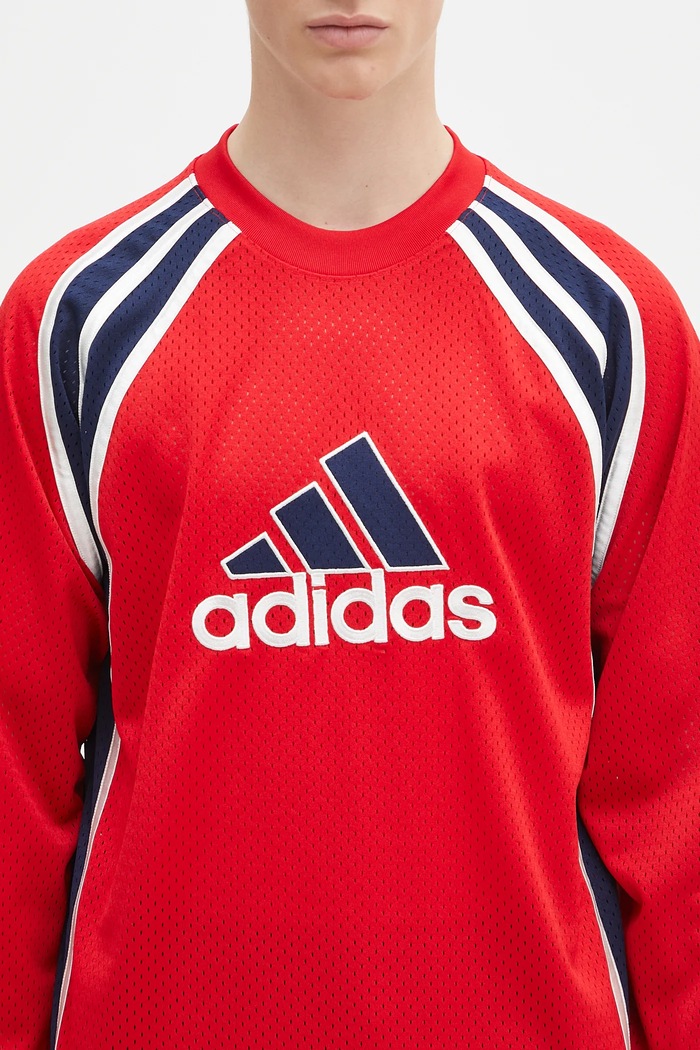 Tričko s dlhým rukávom adidas Originals Warm-Up Top červená JD5376