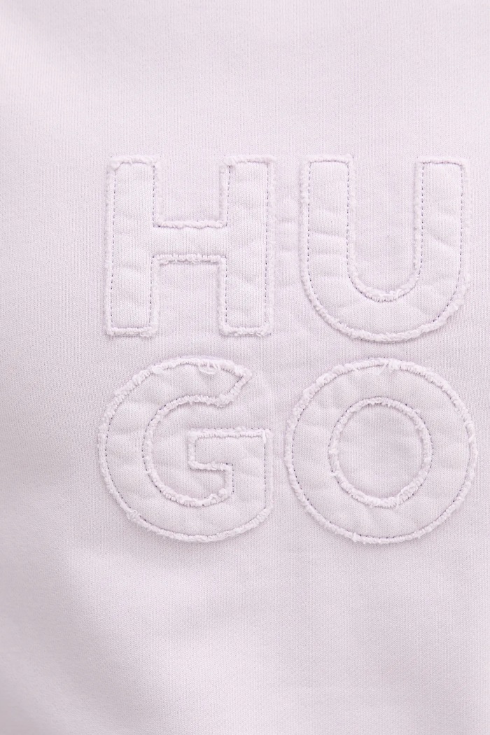 HUGO bluza bawełniana 50535258 fioletowy