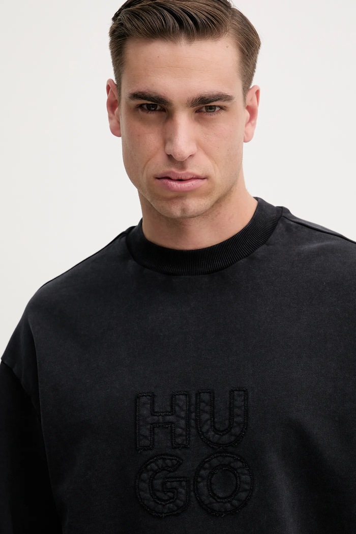 Odzież HUGO bluza bawełniana 50535258 czarny
