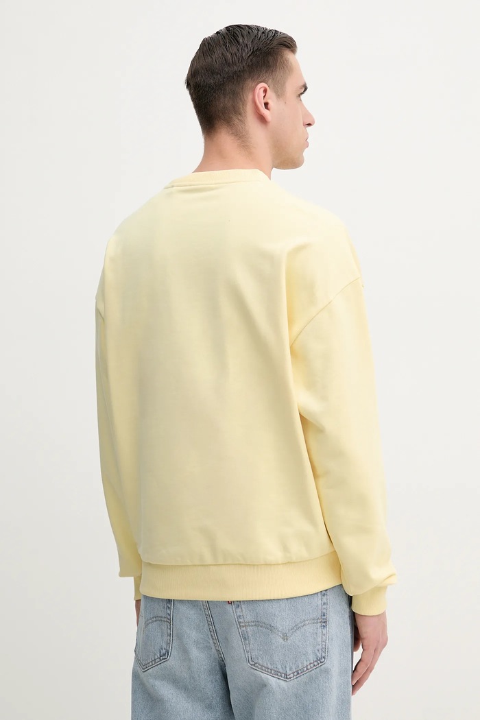 HUGO pamut melegítőfelső 50538778 sárga AW25