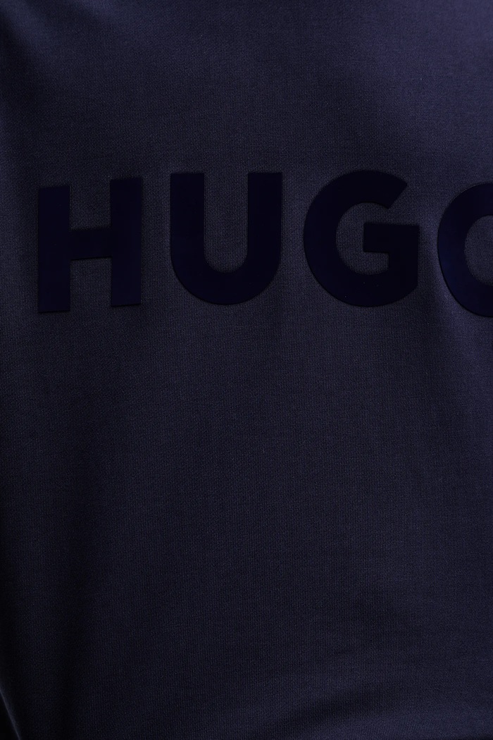 Βαμβακερή μπλούζα HUGO San Jared-C 50538778 σκούρο μπλε