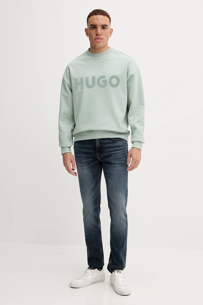 Бавовняна кофта HUGO Dinex 50538778 зелений AW25