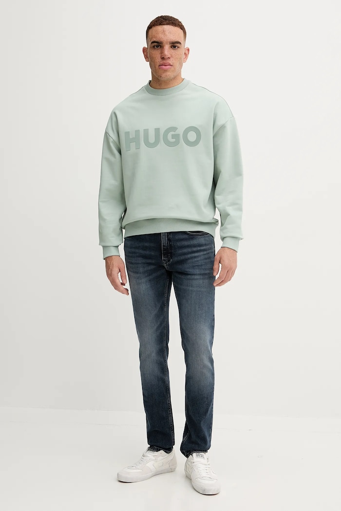 Бавовняна кофта HUGO Dinex 50538778 зелений AW25