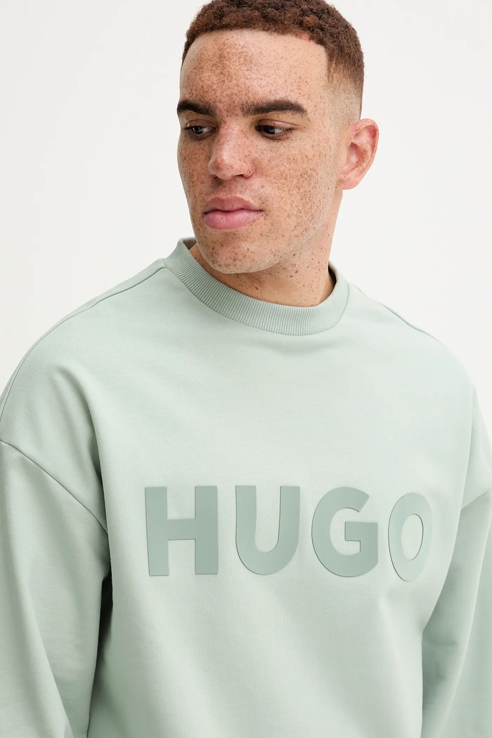 Бавовняна кофта HUGO Dinex зелений 50538778