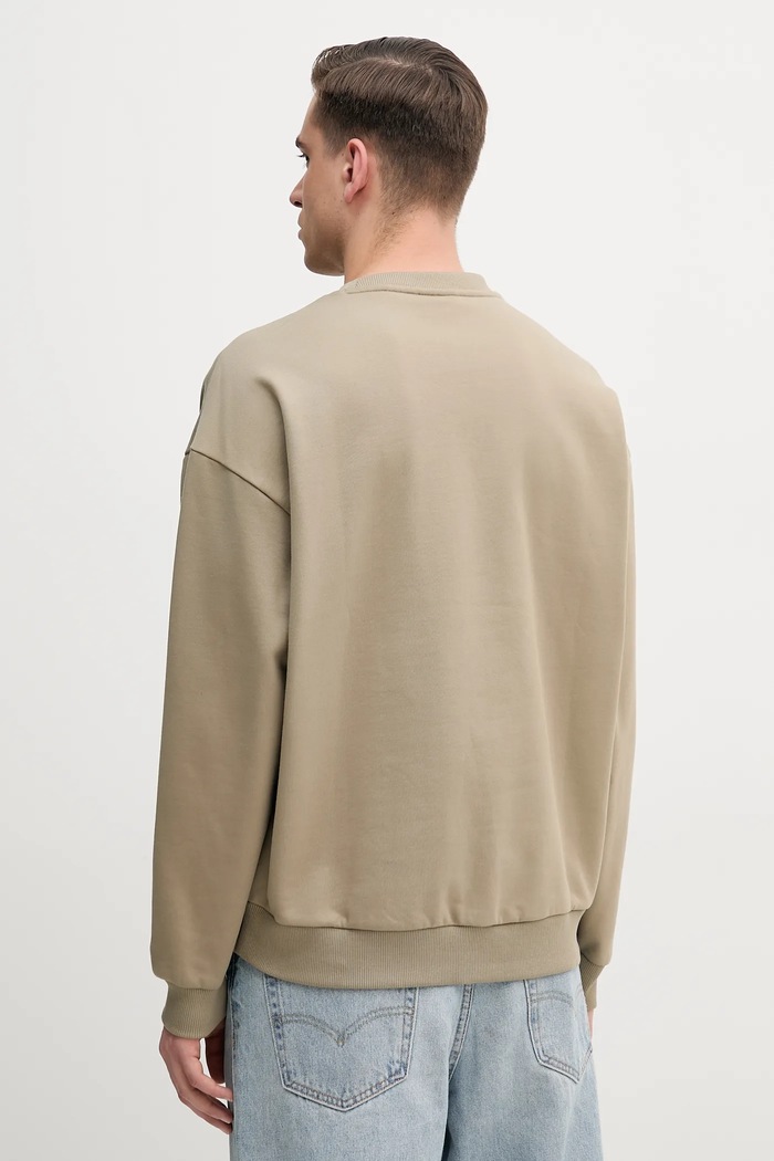 HUGO bluza bawełniana Dinex 50538778 beżowy AW25