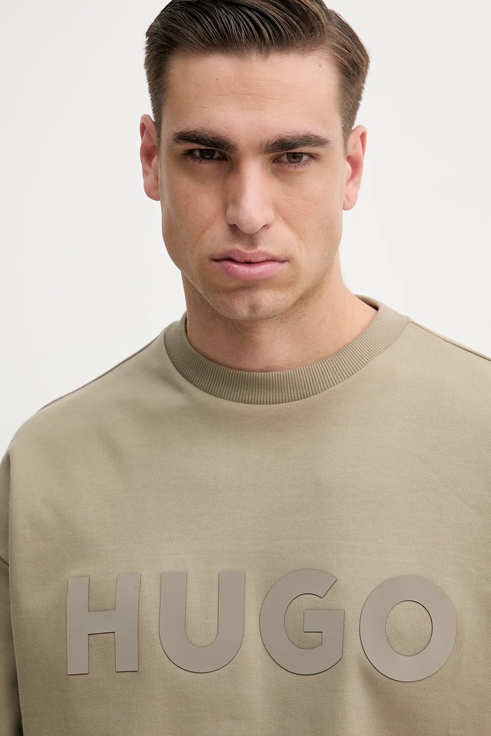 Odzież HUGO bluza bawełniana Dinex 50538778 beżowy