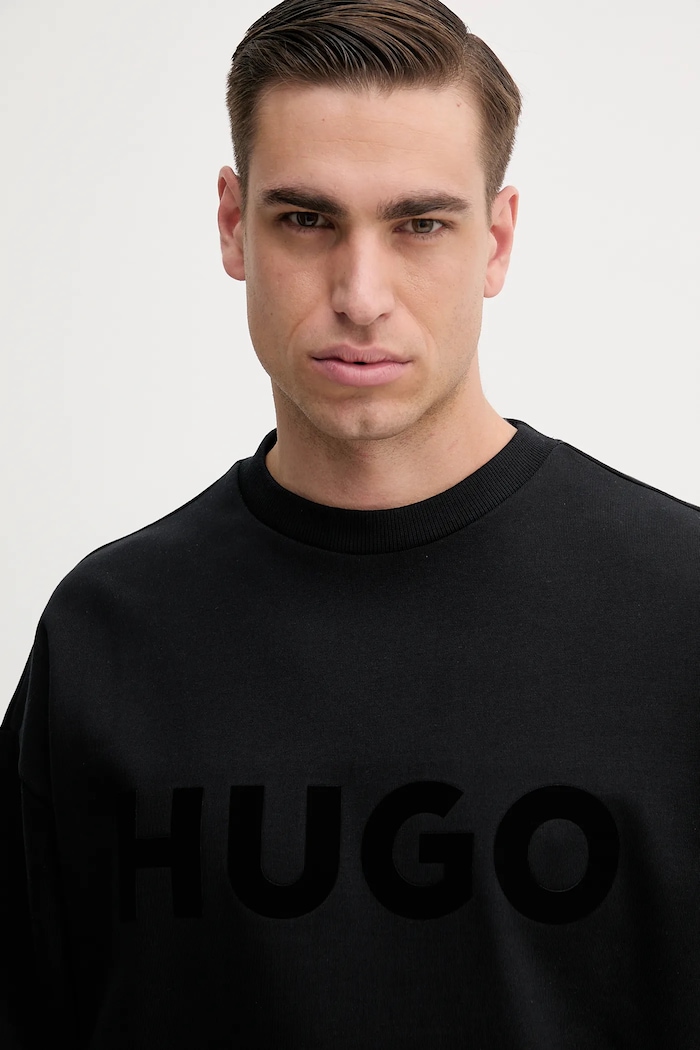 Ruházat HUGO pamut melegítőfelső 50538778 fekete