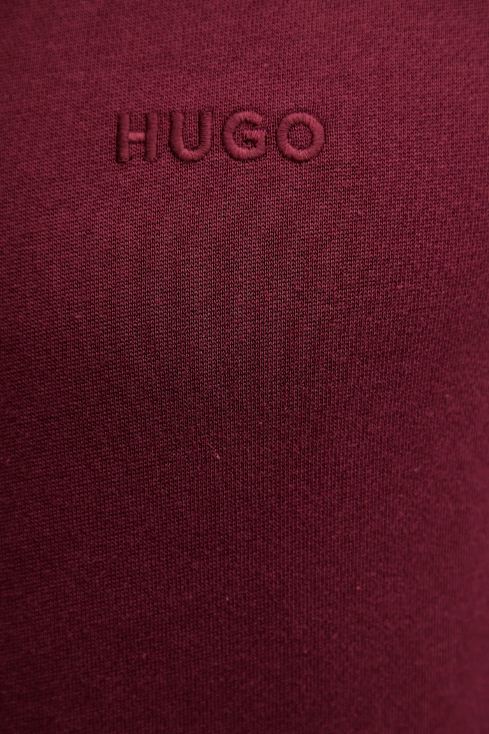 HUGO bluza bawełniana LIAM Hoodie 50540921 bordowy