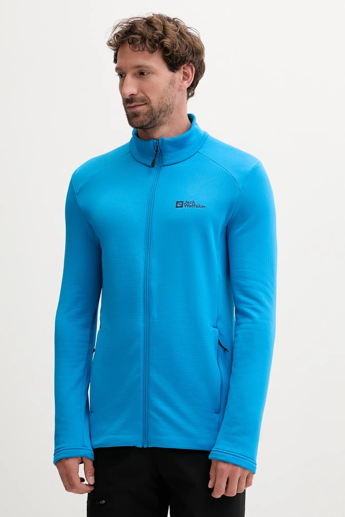 Jack Wolfskin sportos pulóver Kolbenberg sima kék A63964