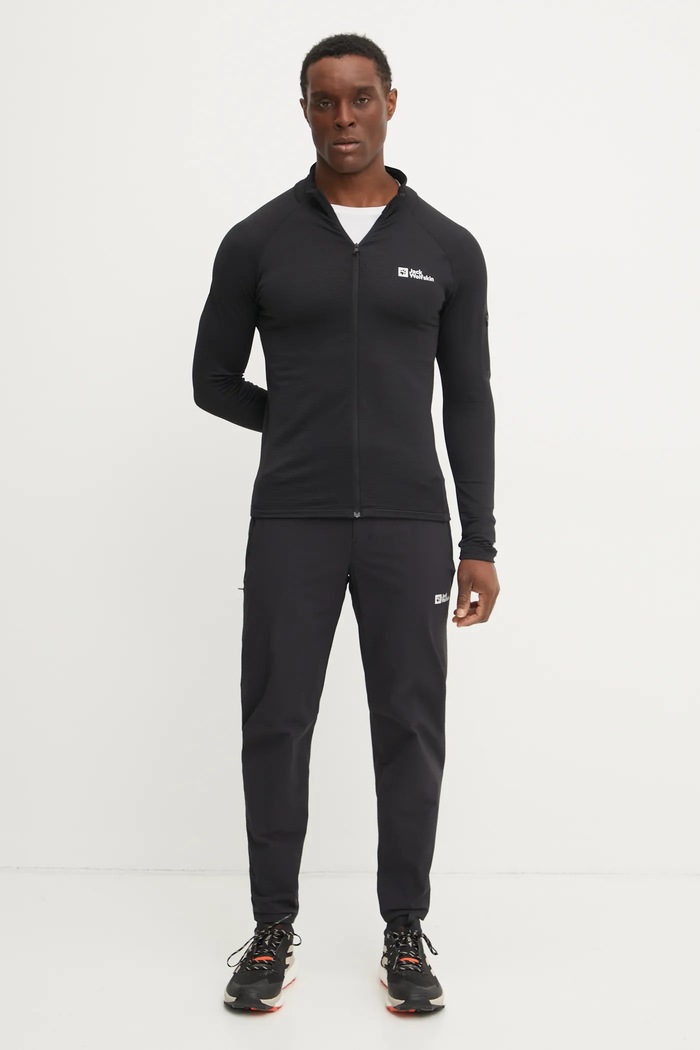 Jack Wolfskin Hanorac Prelight A63789 negru SS25