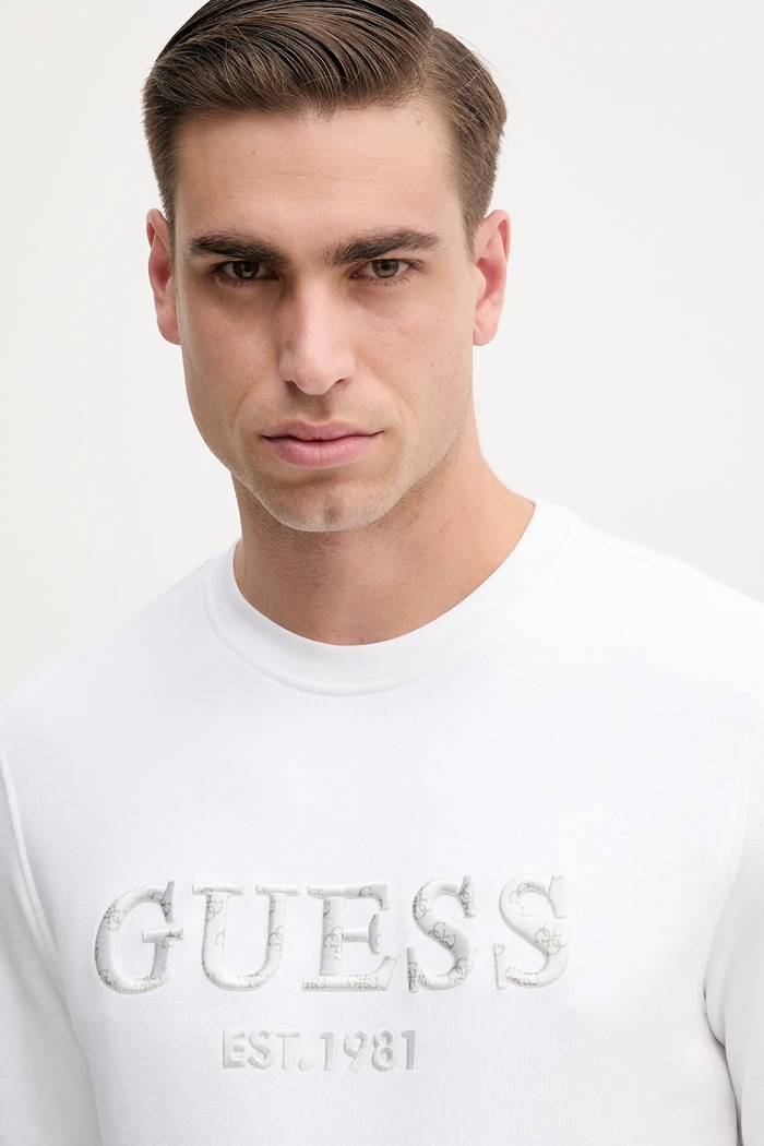 Ρούχα Μπλούζα Guess BEAU M5GQ08.KCN01 λευκό