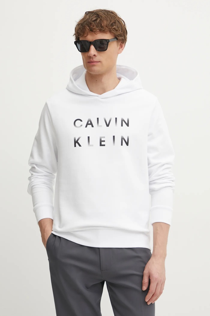 Calvin Klein bluza bawełniana nadruk biały K10K114261