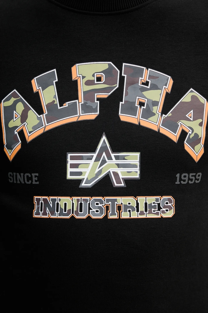 Alpha Industries bluza College Camo Sweater 146306 czarny