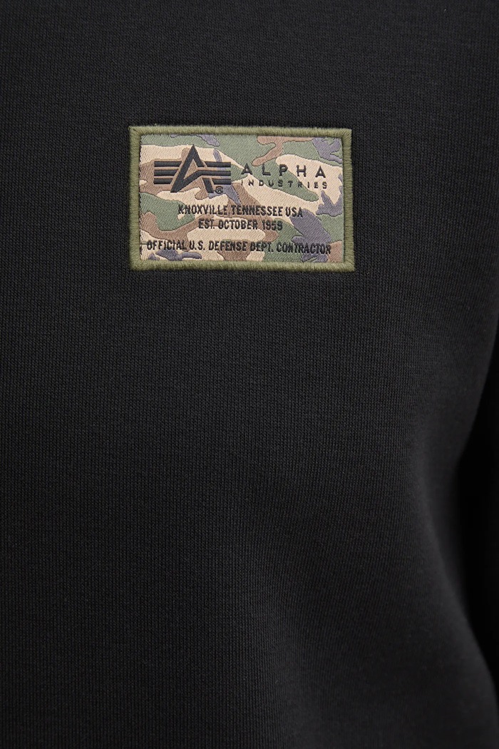 Alpha Industries bluza Camo Sleeve Crewneck 156306 negru
