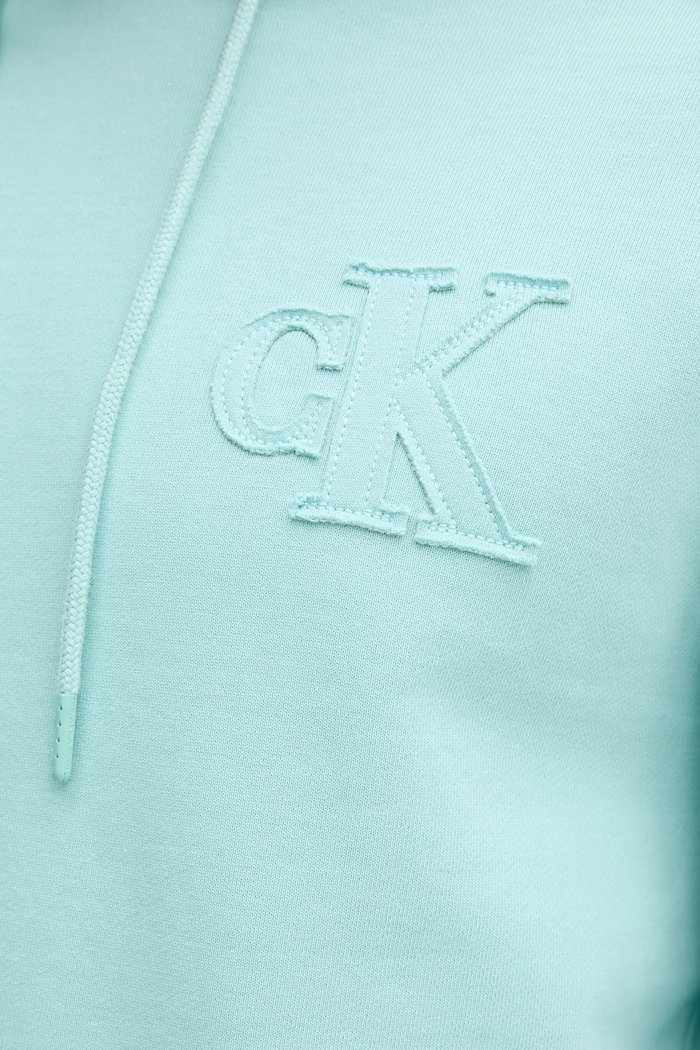 Βαμβακερή μπλούζα Calvin Klein Jeans J30J327245 τιρκουάζ