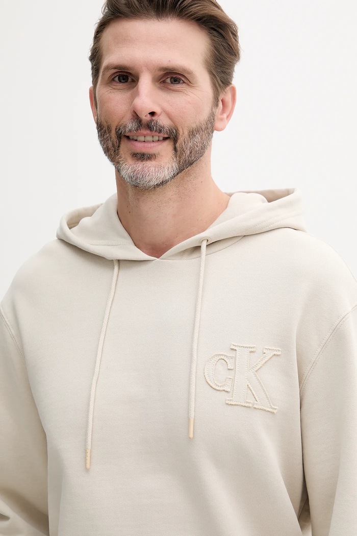 Odjeća Pamučna dukserica Calvin Klein Jeans J30J327245 bež