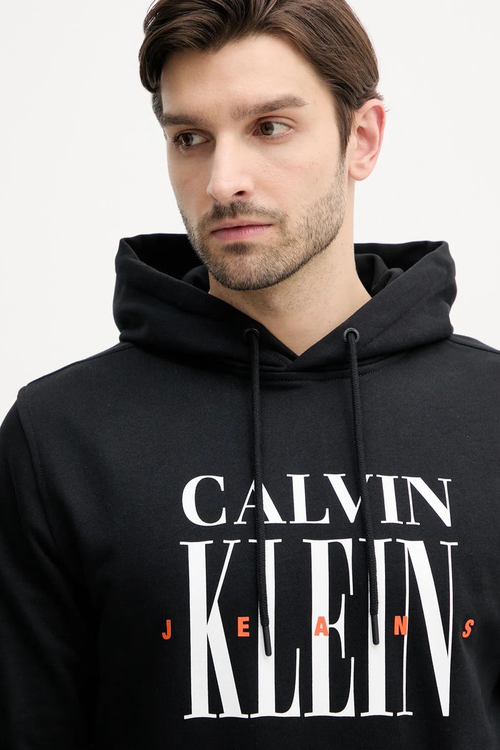 Bavlnená mikina Calvin Klein Jeans čierna J30J327520