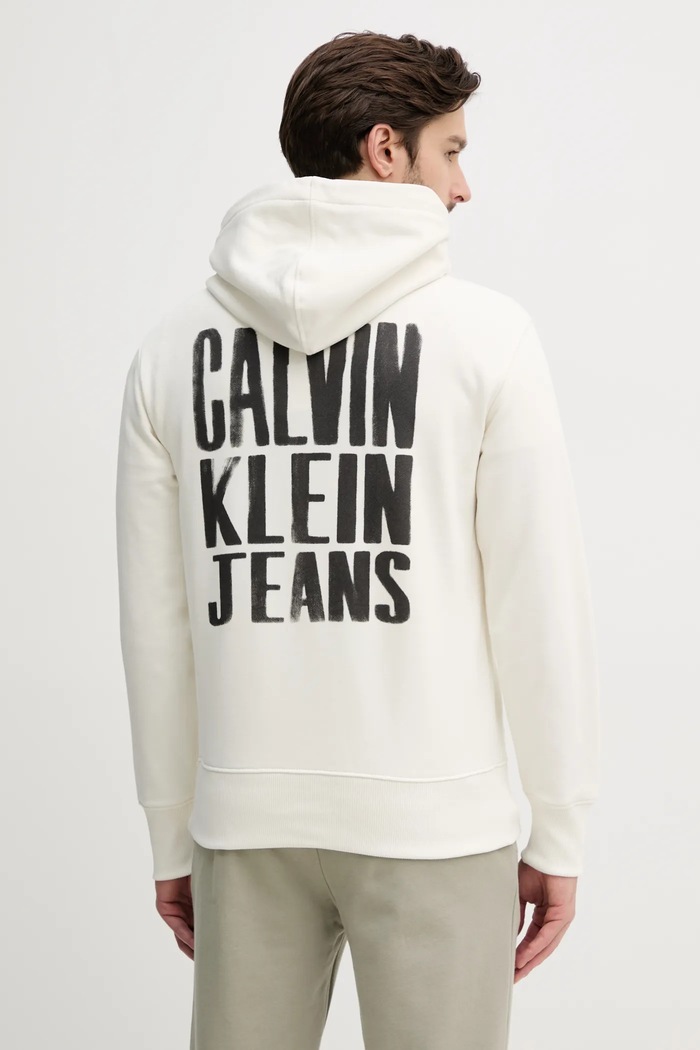 Odzież Calvin Klein Jeans bluza bawełniana J30J327526 beżowy