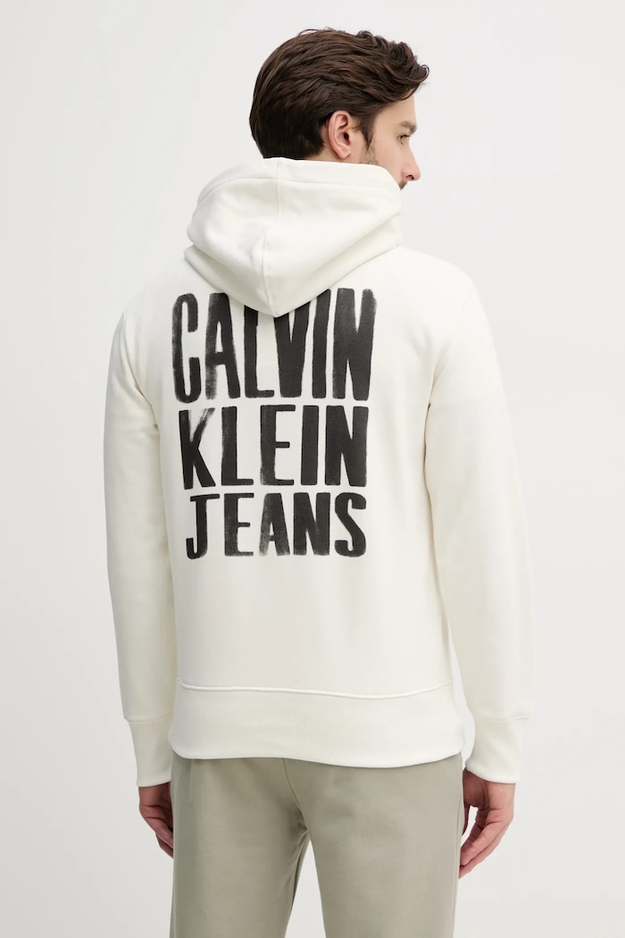 Odzież Calvin Klein Jeans bluza bawełniana J30J327526 beżowy