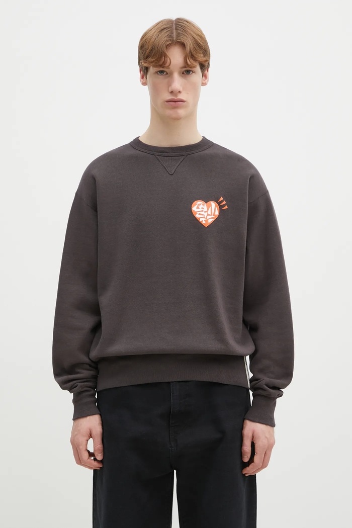 Clothing Human Made cotton sweatshirt TSURIAMI SWEATSHIRT HM29CS011 brown