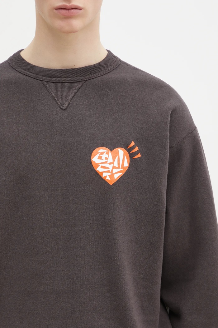 Human Made cotton sweatshirt TSURIAMI SWEATSHIRT brown HM29CS011
