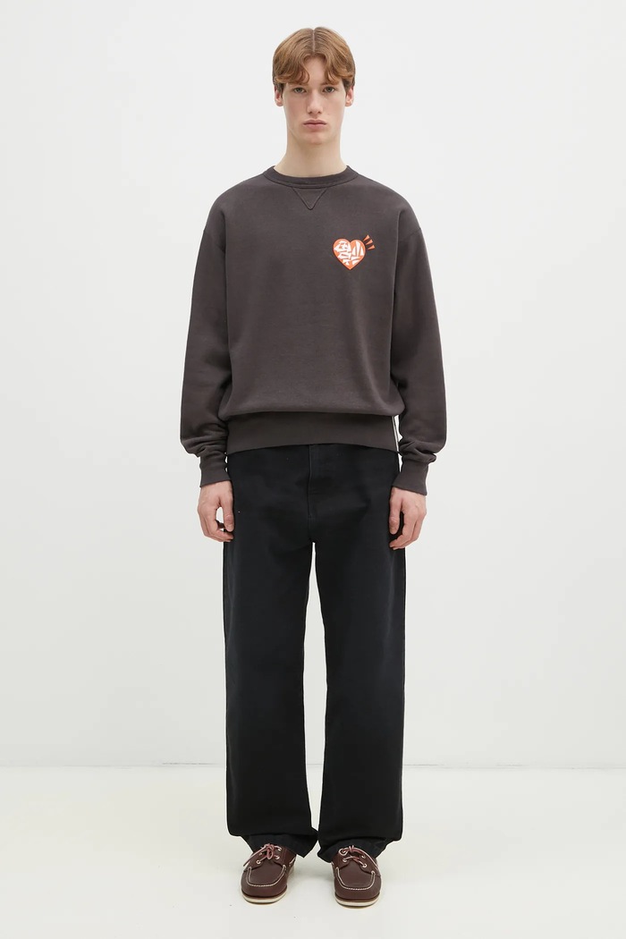 Human Made cotton sweatshirt TSURIAMI SWEATSHIRT HM29CS011 brown