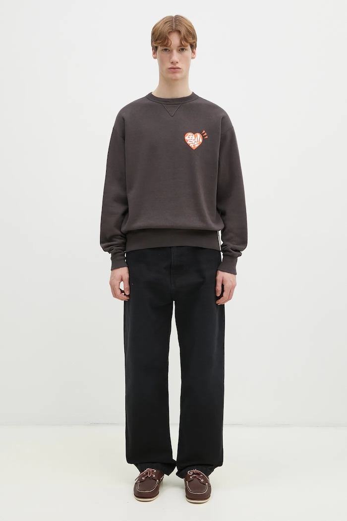 Human Made cotton sweatshirt TSURIAMI SWEATSHIRT HM29CS011 brown