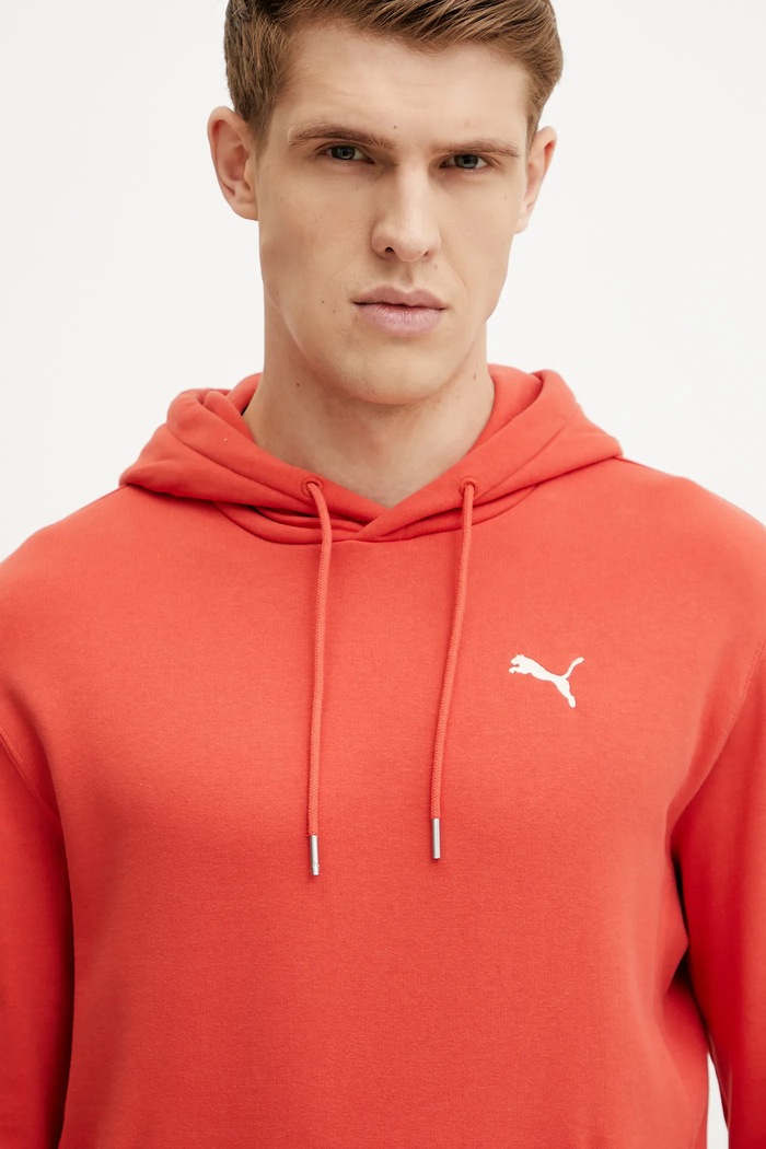 Bombažen pulover Puma rdeča 629647