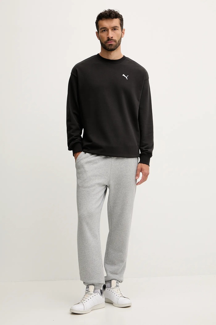 Βαμβακερή μπλούζα Puma Wardrobe Essential 629650 μαύρο SS26