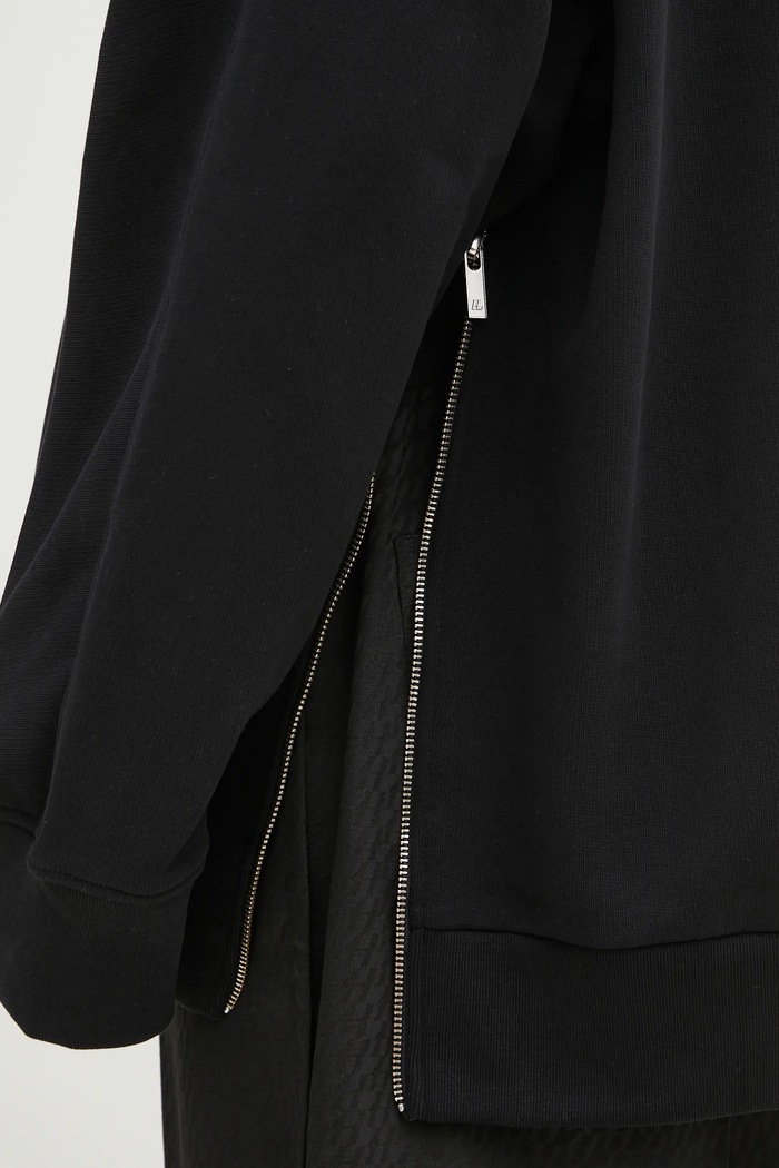 Helmut Lang bluză Mega Zip Hoodie.Cmbd O09HM502 negru