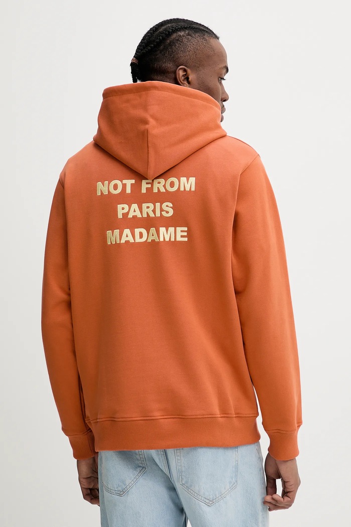 Drôle de Monsieur pamut melegítőfelső Le Hoodie Slogan pamut narancssárga G.HO162.CO127.RT