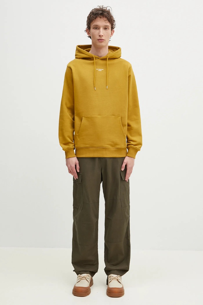 Drôle de Monsieur bluza bawełniana Le Hoodie Slogan Classique G.HO161.CO127.MS zielony