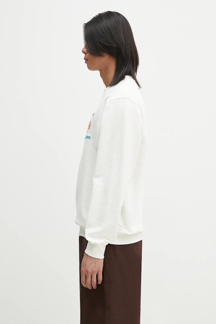 Drôle de Monsieur bluza bawełniana Le Sweatshirt Pique Tennis G.SW164.CO162.OW biały SS25