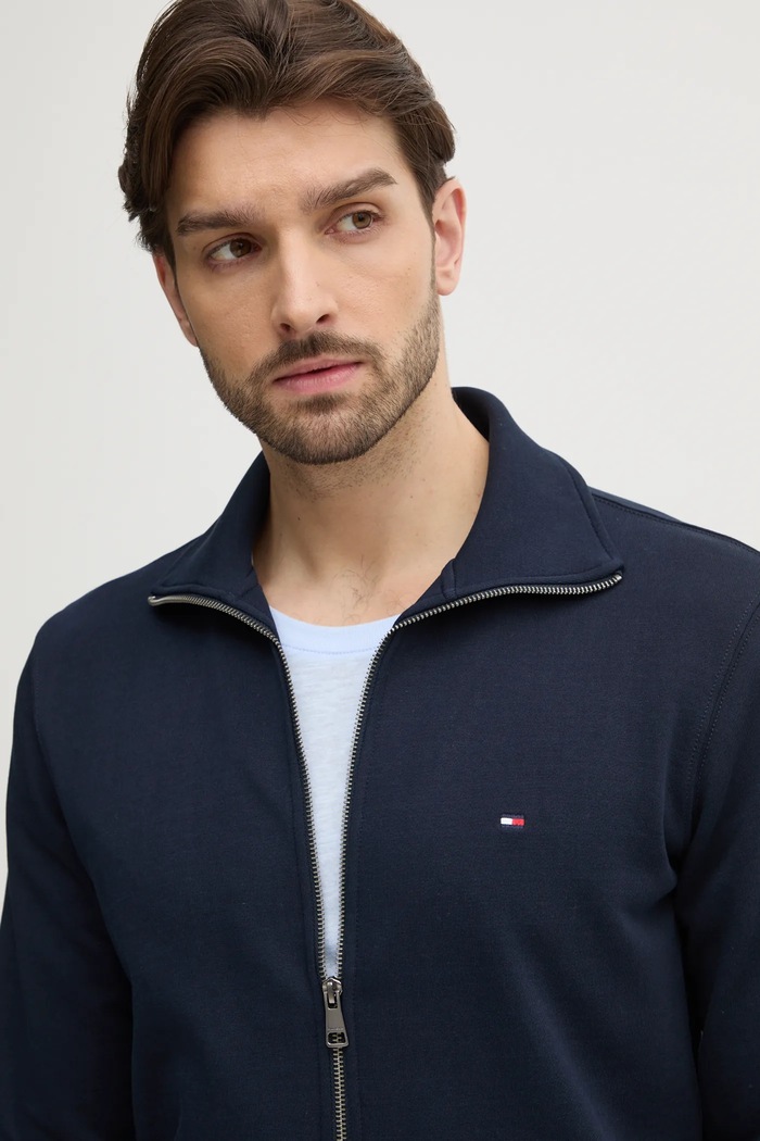 Bavlnená mikina Tommy Hilfiger tmavomodrá MW0MW38084