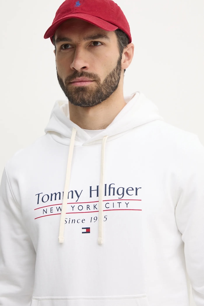 Tommy Hilfiger bluza bawełniana biały MW0MW38672