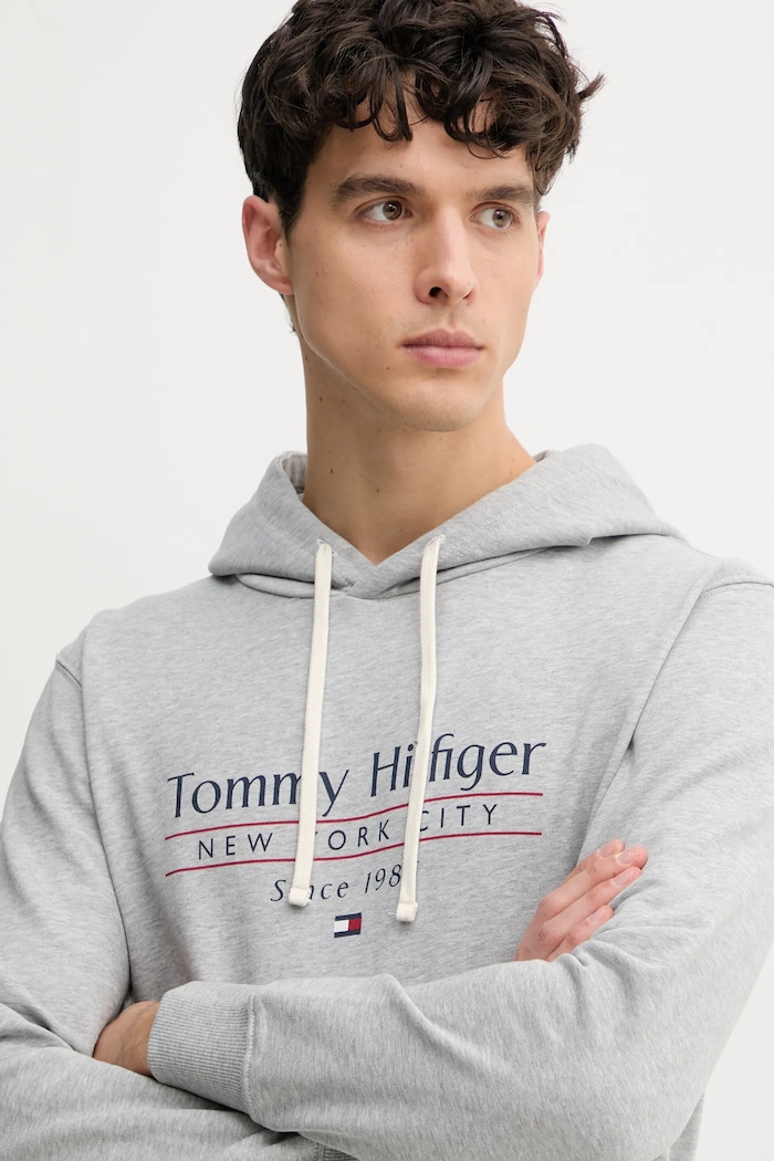 Tommy Hilfiger bluza bawełniana szary MW0MW38672