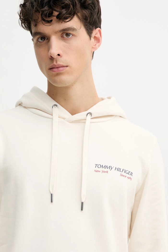 Tommy Hilfiger hanorac de bumbac bej MW0MW39151