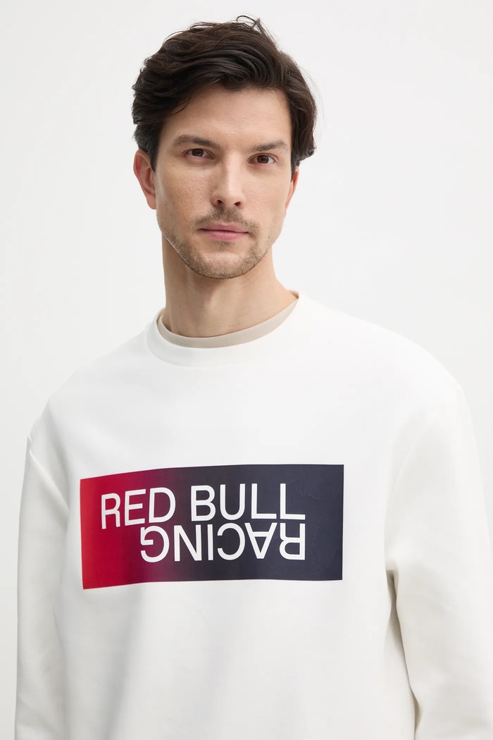 Red Bull Racing x Pepe Jeans bluza OMBRE LOGO CREW beżowy RM580012