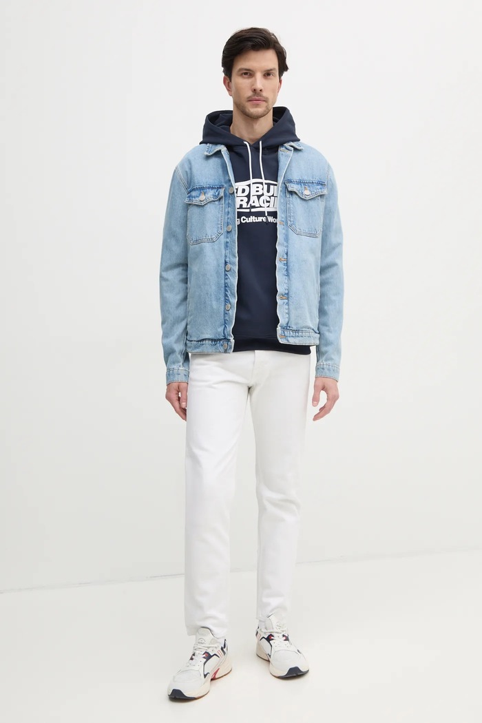 Mikina Red Bull Racing x Pepe Jeans LOGO PIPING HOODY RM580014 námořnická modř SS25