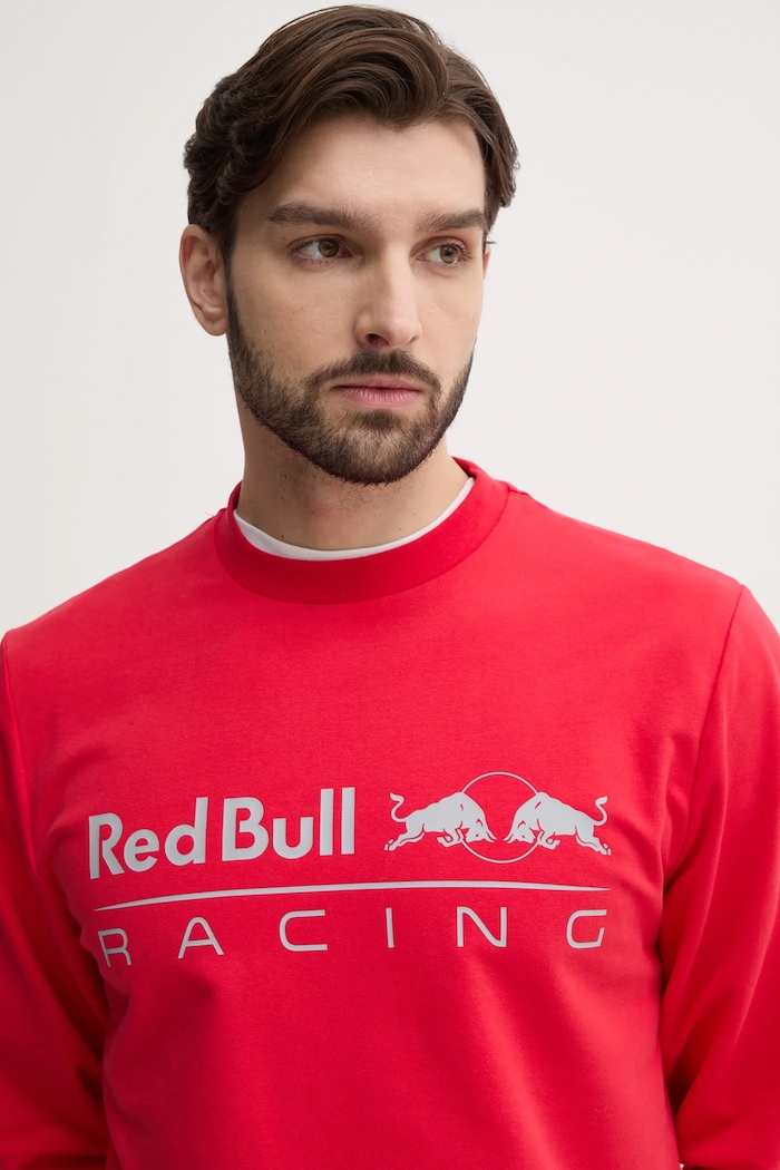 Mikina Red Bull Racing x Pepe Jeans TEAM LOGO CREW červená RM580017