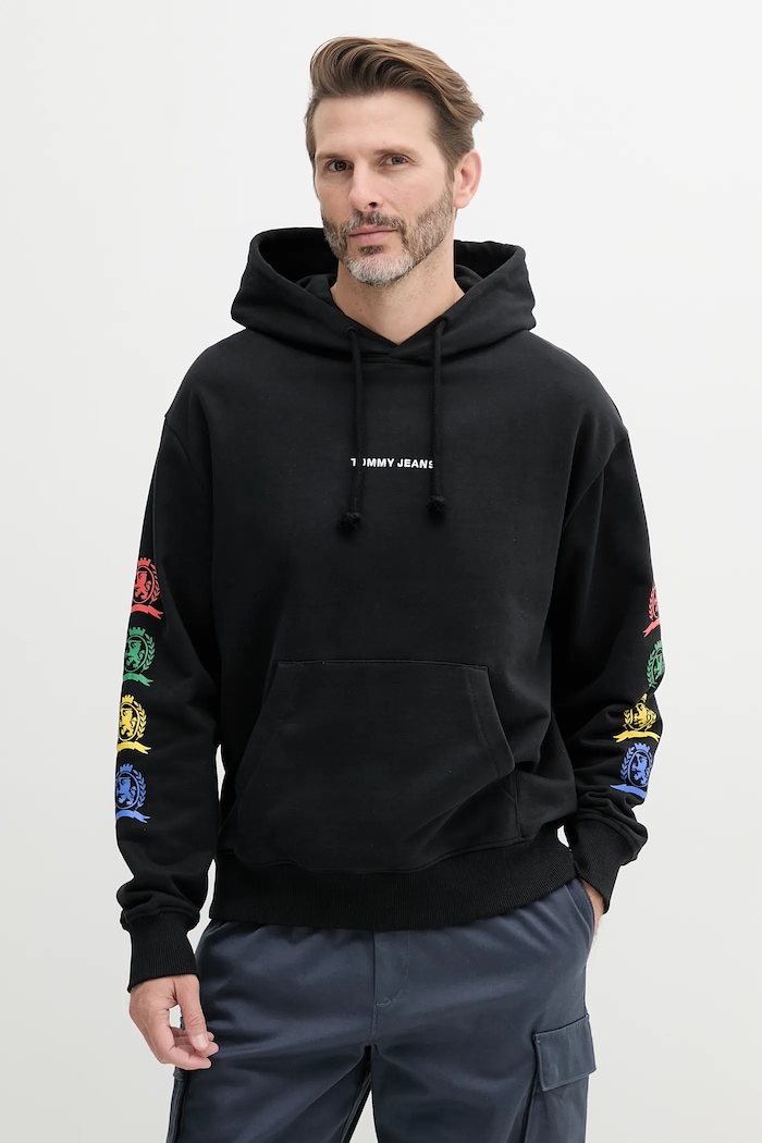 Odjeća Pamučna dukserica Tommy Jeans DM0DM20836 crna