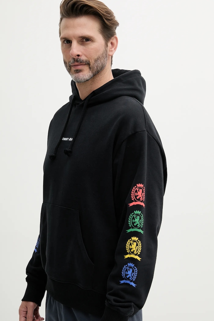 Pamučna dukserica Tommy Jeans crna DM0DM20836