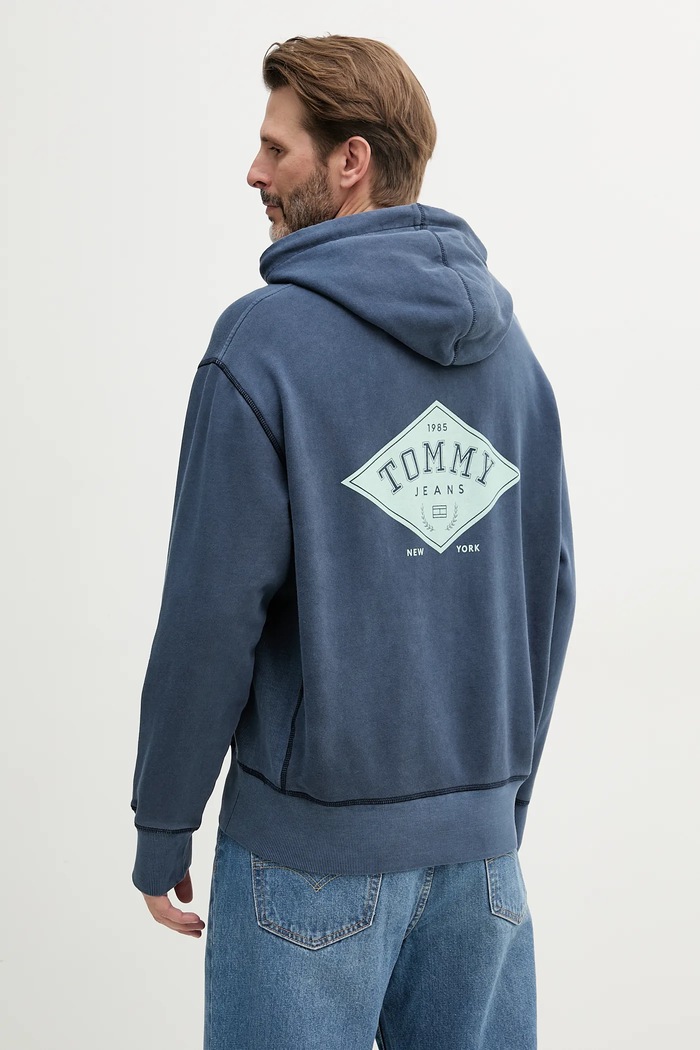 Odjeća Pamučna dukserica Tommy Jeans DM0DM20840 mornarsko plava