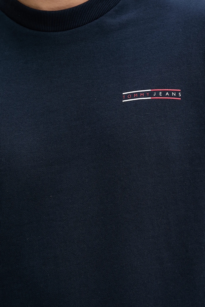 Bavlněná mikina Tommy Jeans DM0DM20849 námořnická modř
