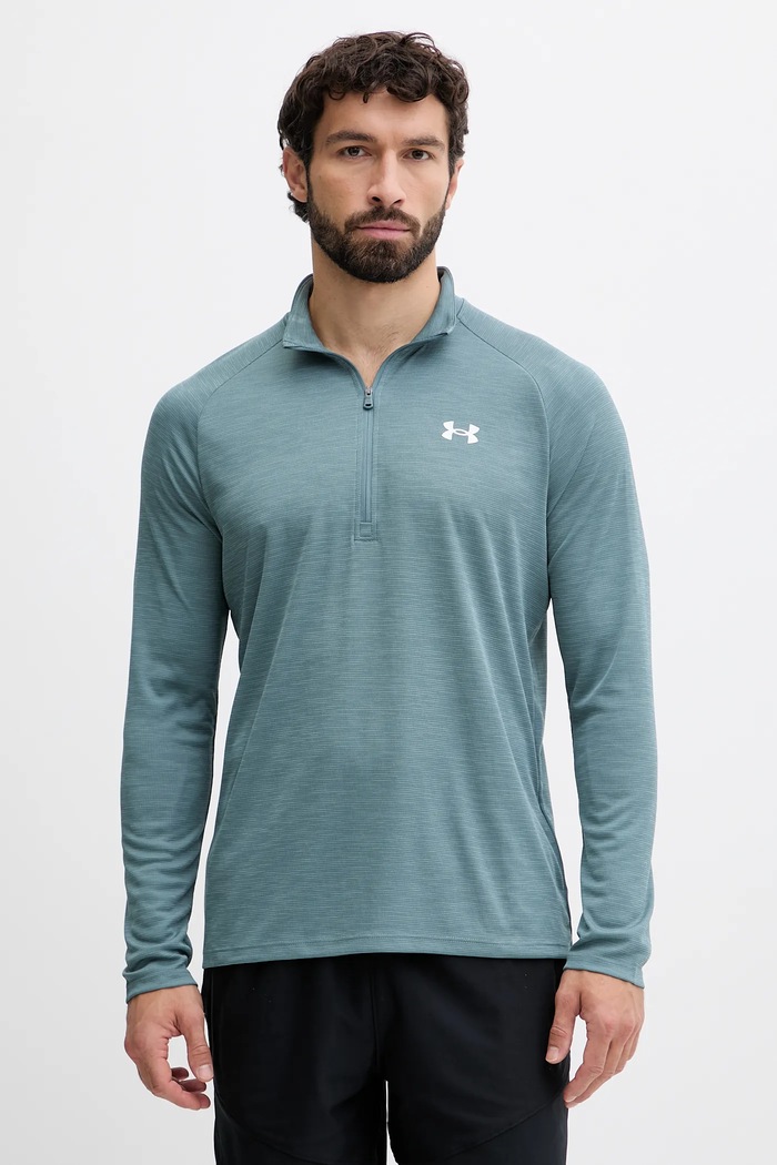 Under Armour tréningová mikina pánska tyrkysová 1382797
