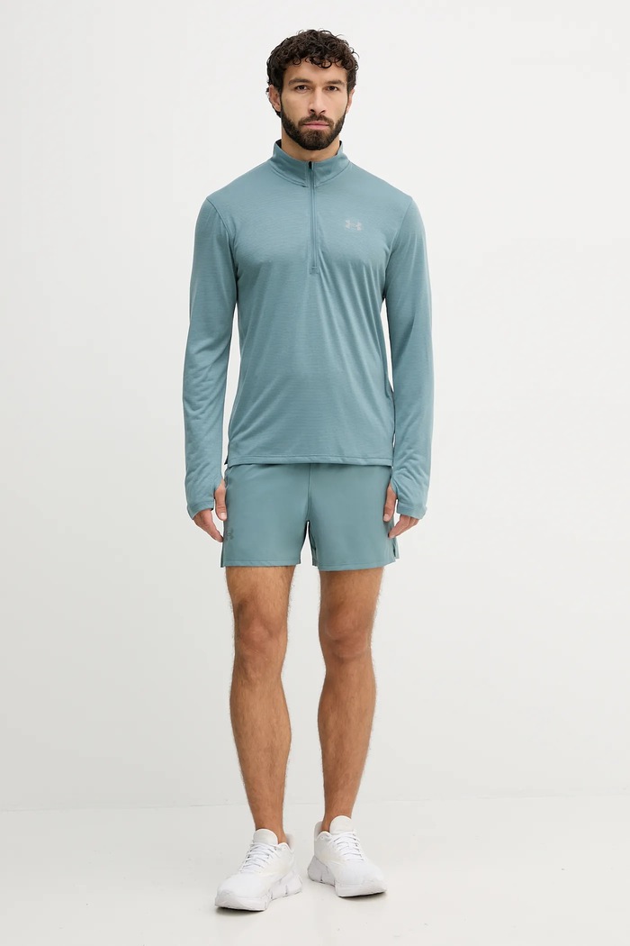 Pulover za tek Under Armour Launch 6005542 zelena AW25