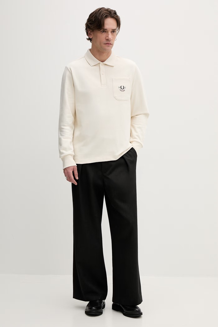 Fred Perry Hanorac de bumbac M9846.560 bej SS25